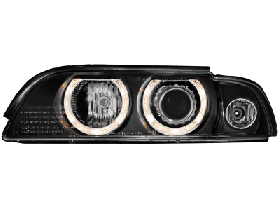  Headlights BMW E39 5er 95-00_2 halo rims_black