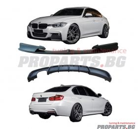 M performance front spoiler and rear diffuser for BMW f30 / f31 11