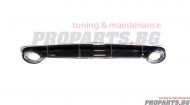 RS6 rear decorative diffuser with exhaust tips for Audi A6 11-17