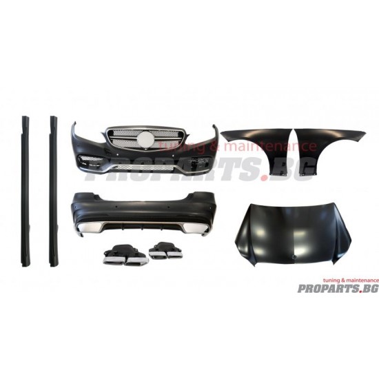 AMG E63 bodykit for E-class 13-16 with bonnet and fenders included