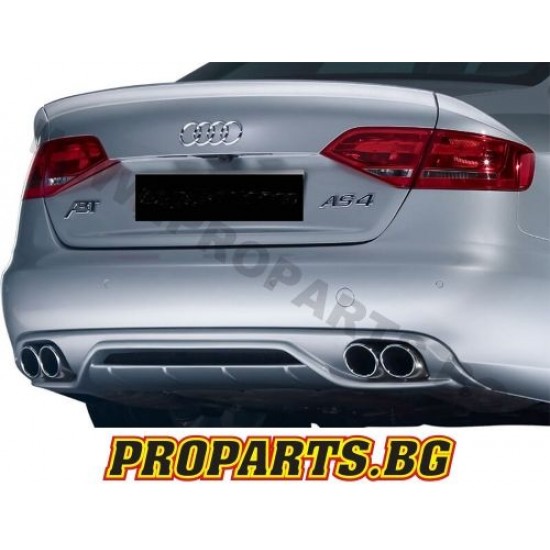 ABT style rear decorative diffuser with exhaust tips for Audi A4 B8 08-13