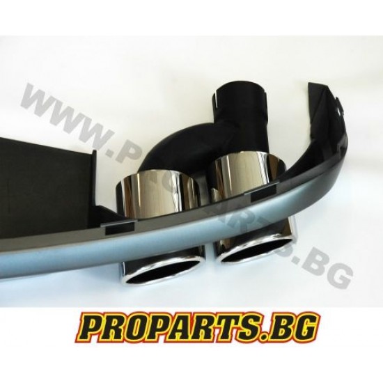 S Line style rear decorative diffuser with exhaust tips for Audi A4 B8 08-13