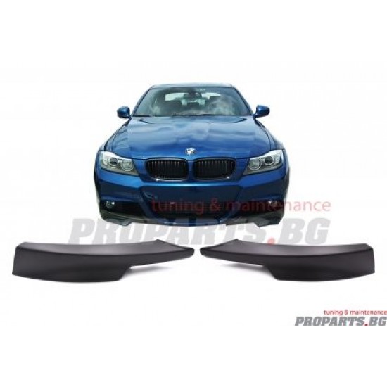 GT сплитери добавки M-tech предна броня BMW e90 LCI 08-11